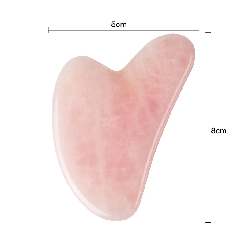 Rose Quartz Gua Sha For Face Massager Skin scraping GuaSha Lifting Natural Jade Massage for Face Gouache Scraper Wrinkle Remover - Image 2