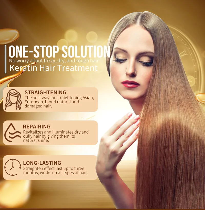 PURC Brazilian Keratin Hair Treatment Keratin Straightening Curly Hair Smoothing Repair Permed Damaged Hair Care Products - Image 3