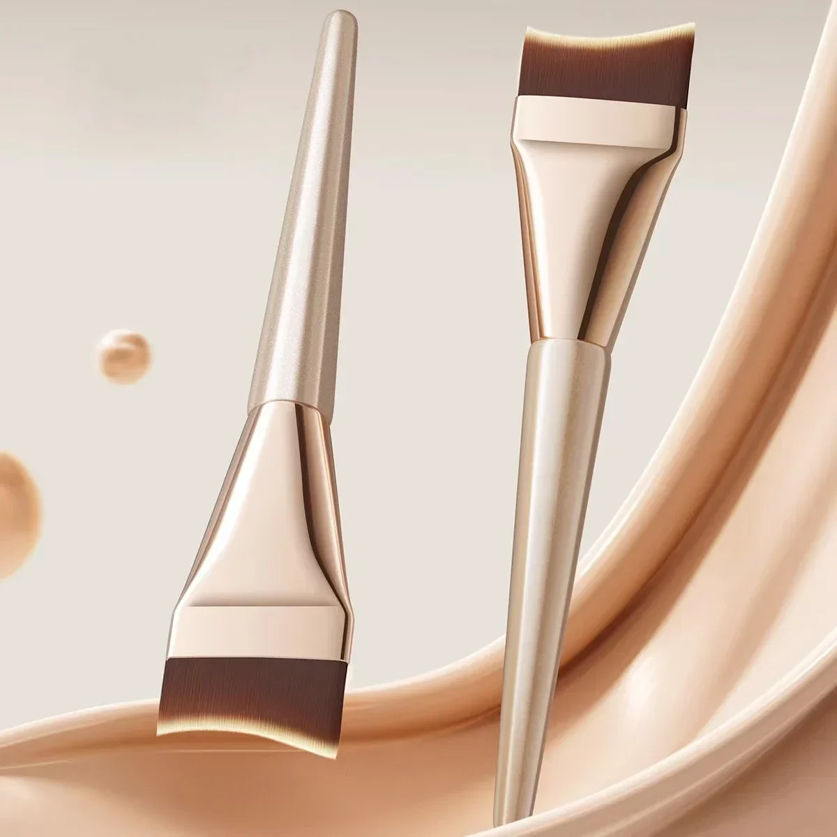 Arc-Fit Foundation Brush - Ergonomic Contour for Streak-Free Blending, Vegan Micro-Flex Bristles (Travel & Salon Use) - Image 4