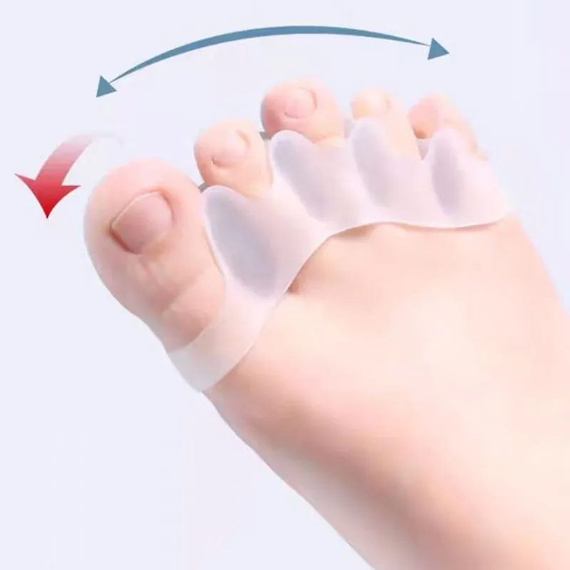2Pc Silicone Toe Separator Fingers Feet Toe Spreader Hallux Valgus Bunion Corrector Toe Straightener Corrector Finger Separators - Image 2