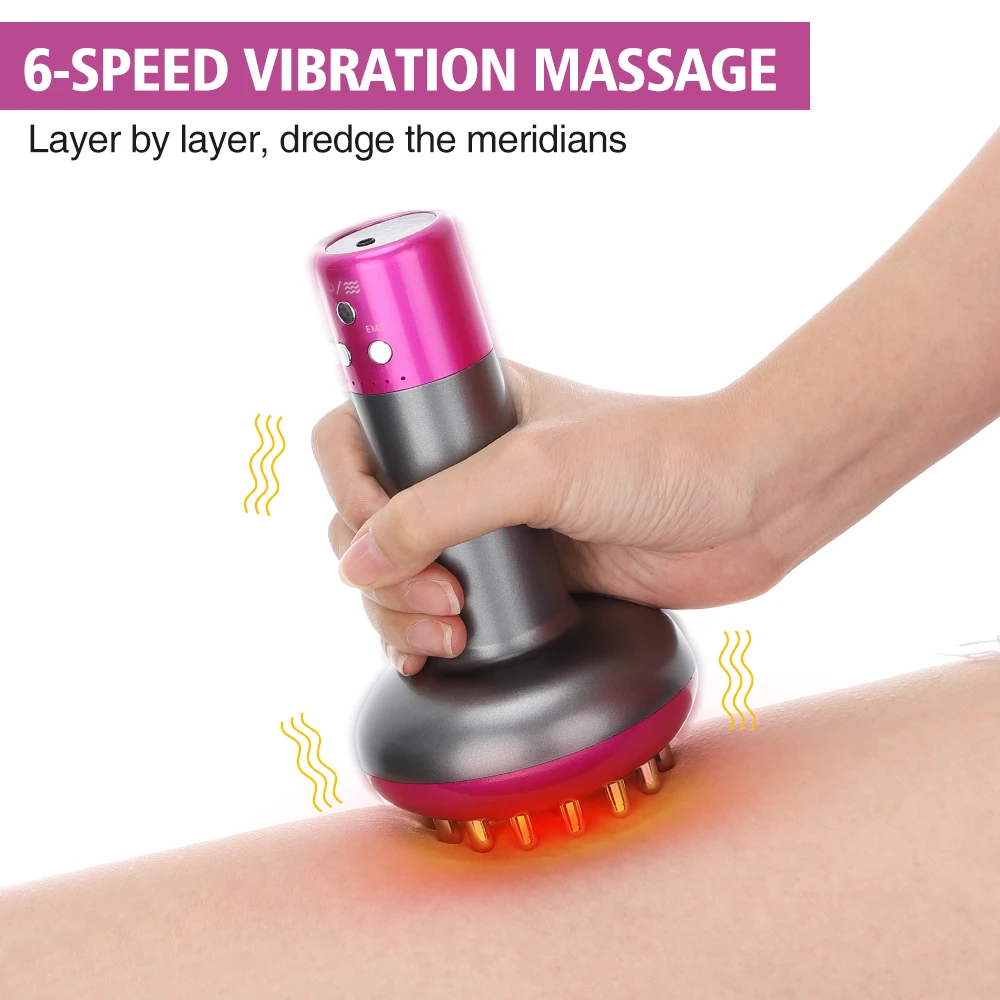 Electric Lymphatic Drainage Machine Meridian Body Massage Brush Microcurrent Anti Cellulite Guasha Physiotherapy Apparatus - Image 5