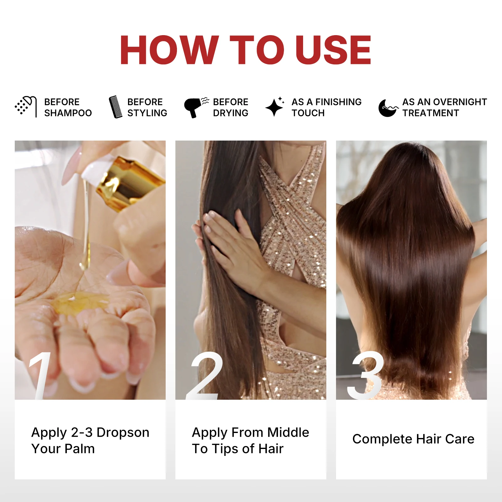 Karseell Cold-Pressed Moroccan Argan Hair Oil Weightless Repair & Nourishment for Damaged Hair - Image 6