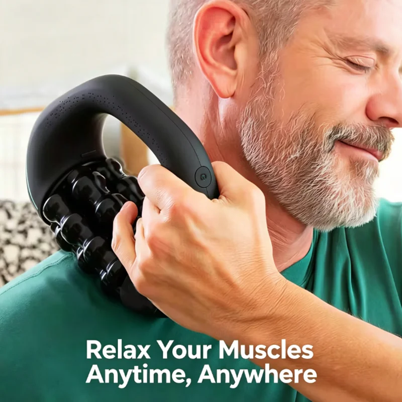 Electric handheld rolling massage for whole body muscle relaxation, roller fascia massager, silicone roller - Image 6