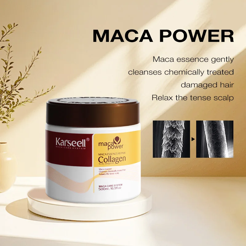 Karseell Collagen Hair Treatment Deep Repair Conditioning Argan Oil Hair Mask Essence for Dry Damaged Hair 100ml/500ml - Image 6