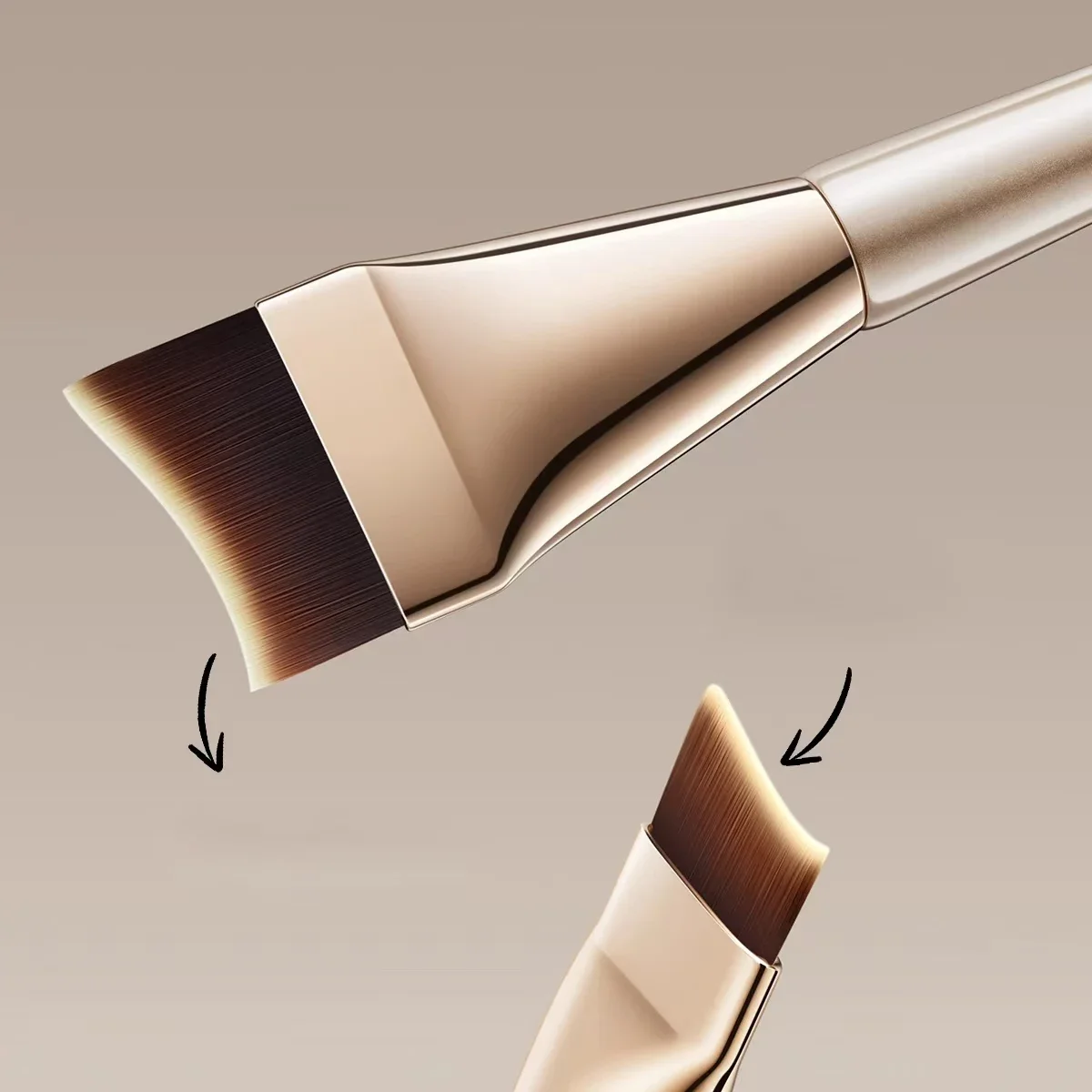 Arc-Fit Foundation Brush - Ergonomic Contour for Streak-Free Blending, Vegan Micro-Flex Bristles (Travel & Salon Use) - Image 6