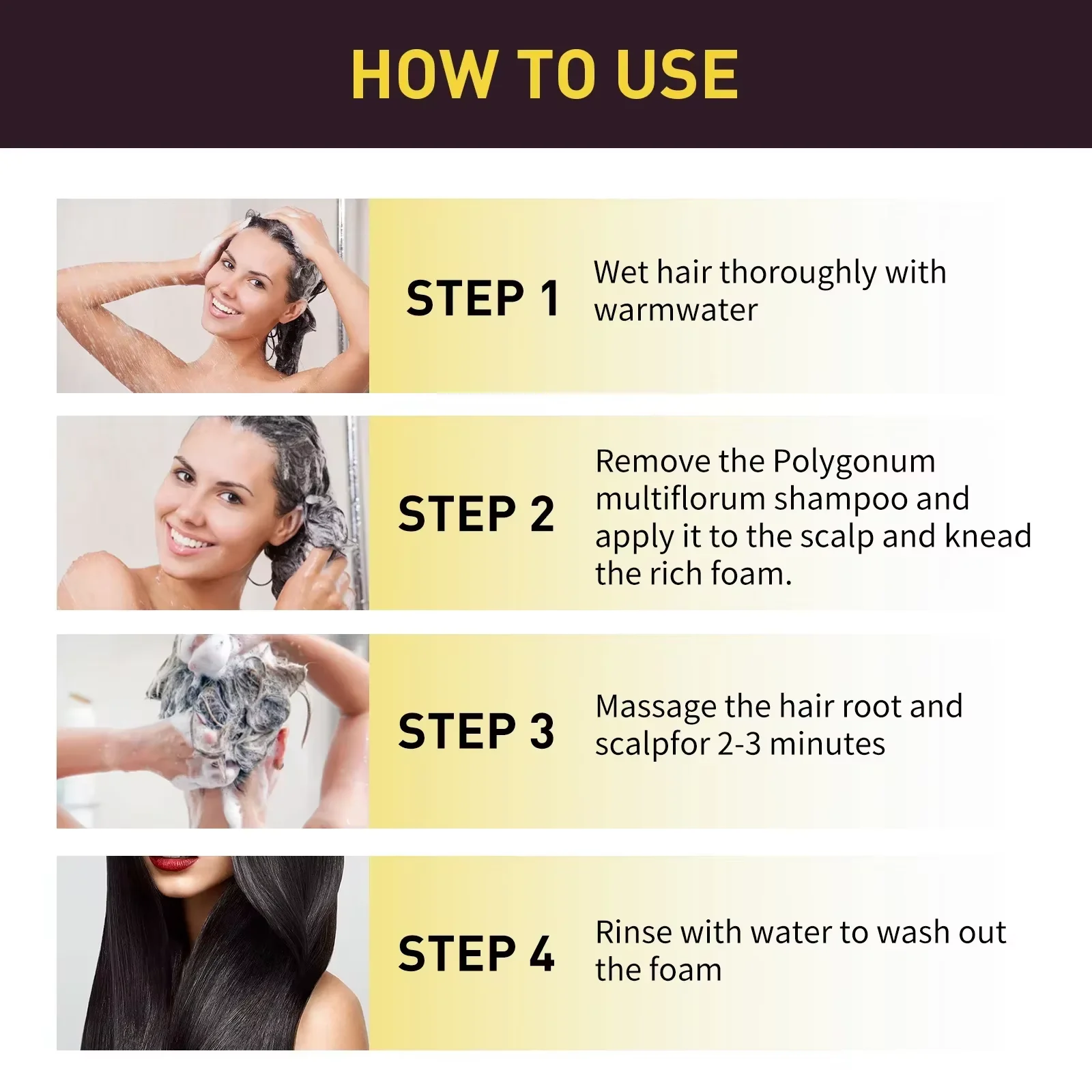 100ml Natural Herbal Hair Dye Shampoo 3 in 1 Change Hair Color Gray Hair to Dark Brown Black Deep Nourishing Fashion Hairs Care - Image 6