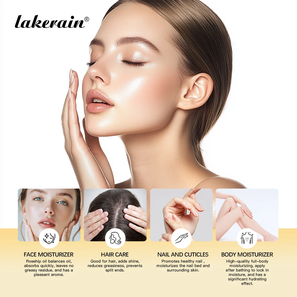 Organic Rosehip Oil Rose Hips Face Oils 30ml Fast-Absorbing Skin Care Moisturizer Face Oil Organic Rosehip Seed Oil Essence - Image 3