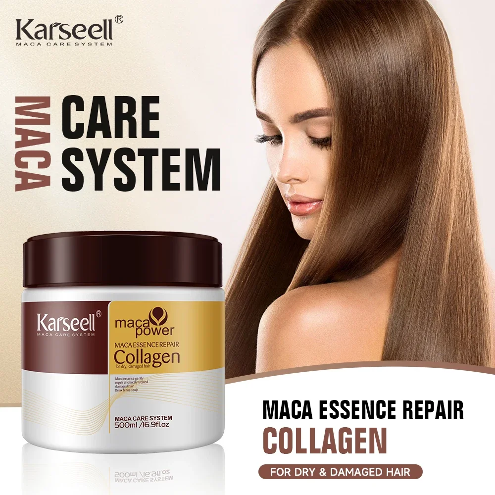 Karseell Collagen Hair Treatment Deep Repair Conditioning Argan Oil Hair Mask Essence for Dry Damaged Hair 100ml/500ml - Image 3