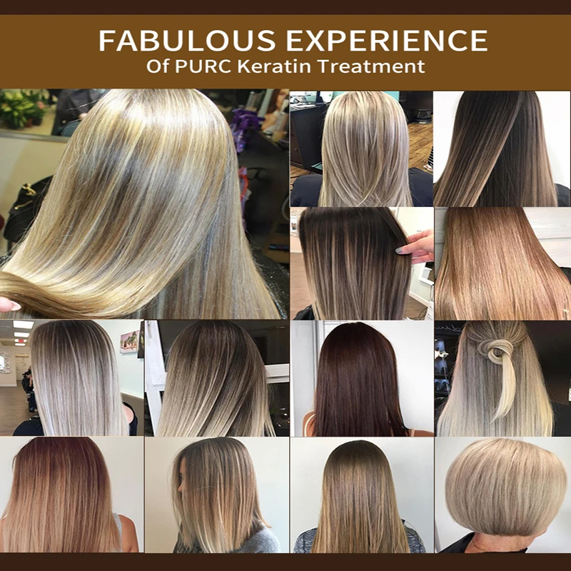 PURC Brazilian Keratin Hair Treatment Keratin Straightening Curly Hair Smoothing Repair Permed Damaged Hair Care Products - Image 5