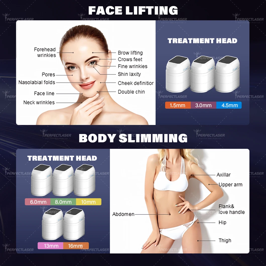 Perfectlaser 5 IN 1 12D Face Lifting Machine Vmax Anti-Aging Liposonix Body Slimming Vaginal Tightening Facial Skin Rejuvenation - Image 4