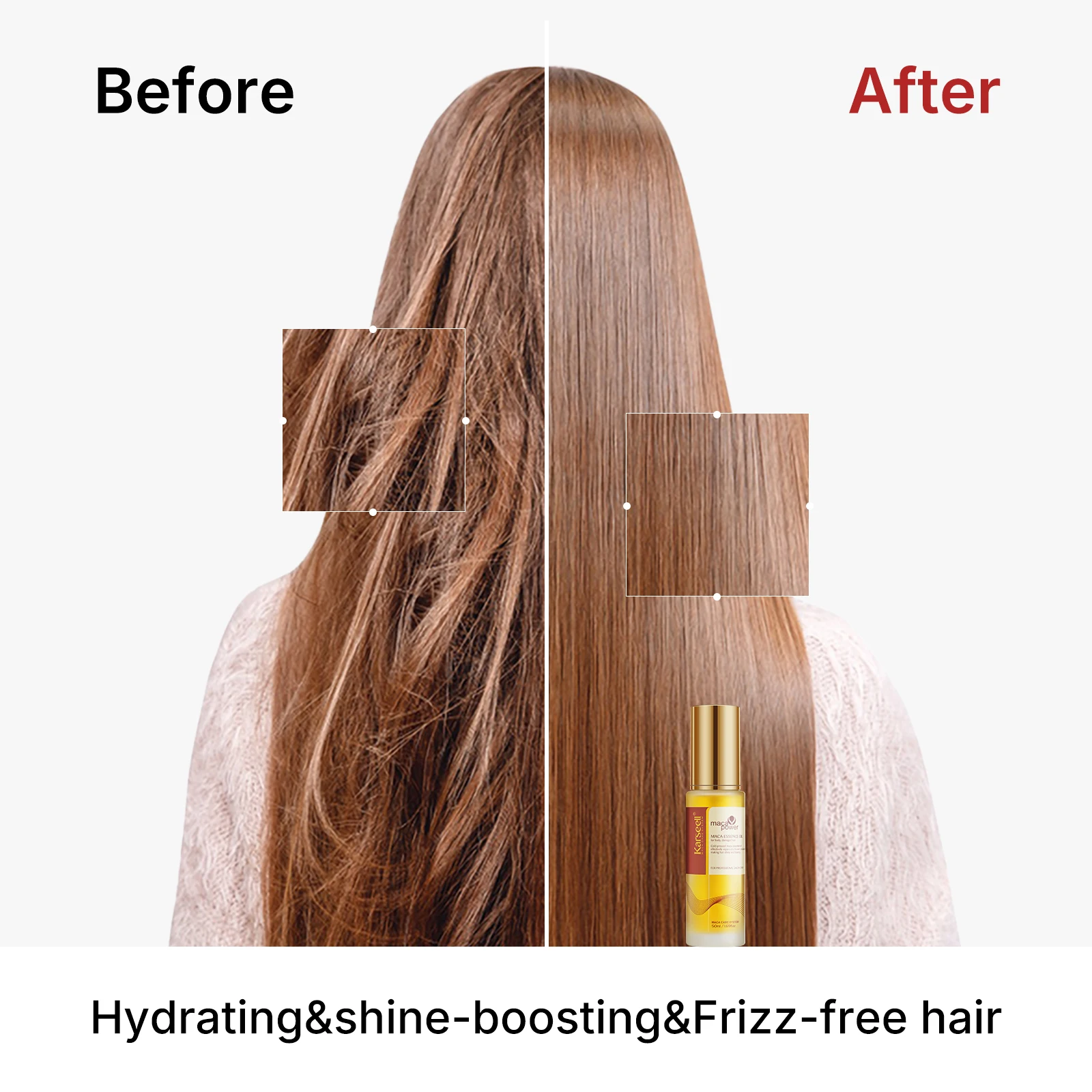 Karseell Cold-Pressed Moroccan Argan Hair Oil Weightless Repair & Nourishment for Damaged Hair - Image 4