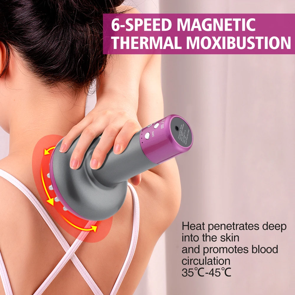 Electric Lymphatic Drainage Machine Meridian Body Massage Brush Microcurrent Anti Cellulite Guasha Physiotherapy Apparatus - Image 4
