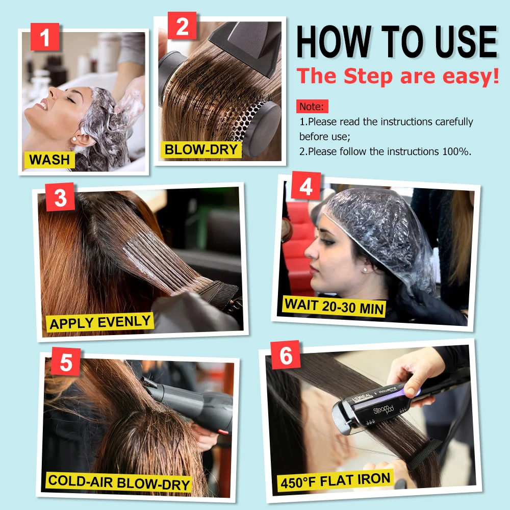 0%/5%/8%/12% Keratin Hair Straightening Treatment For Curly Frizzy Hair Smoothing Care Brazilian Keratin Salon Products 1000ml - Image 6