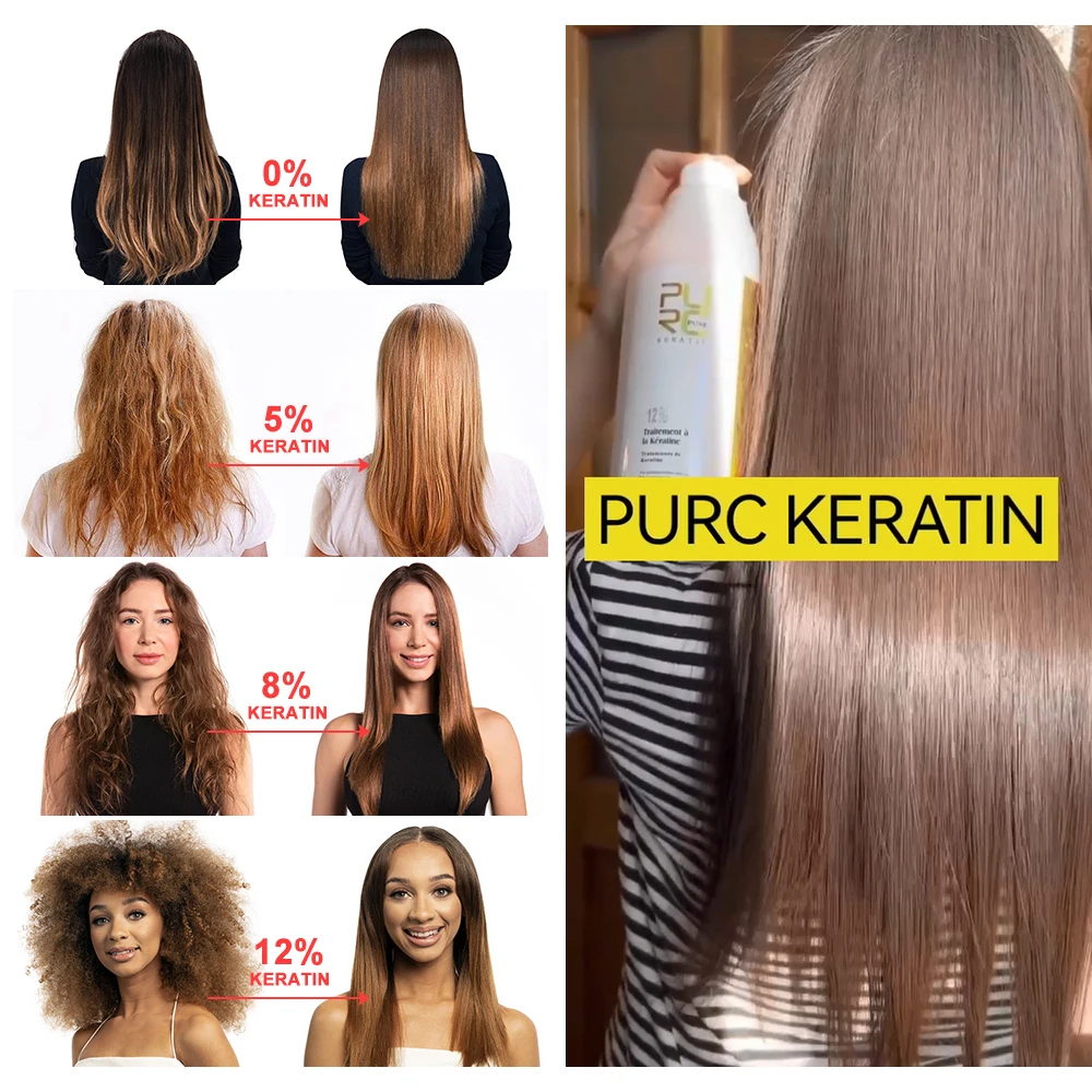 0%/5%/8%/12% Keratin Hair Straightening Treatment For Curly Frizzy Hair Smoothing Care Brazilian Keratin Salon Products 1000ml - Image 4