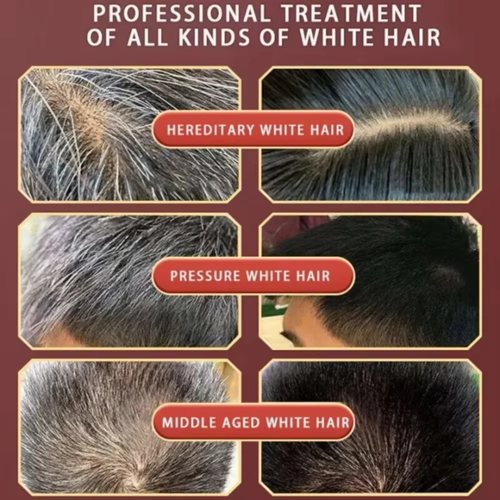 100ml Natural Herbal Hair Dye Shampoo 3 in 1 Change Hair Color Gray Hair to Dark Brown Black Deep Nourishing Fashion Hairs Care - Image 2