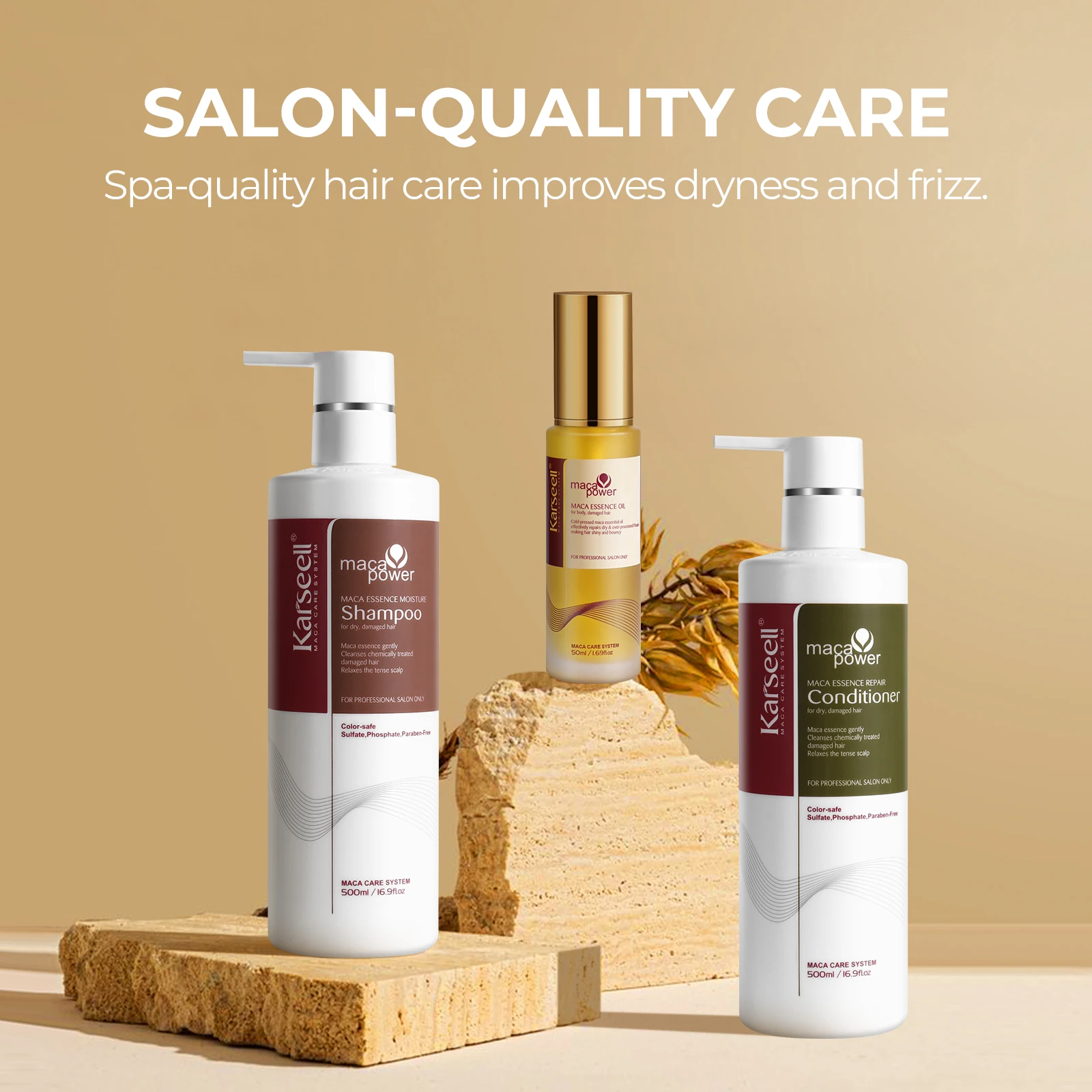 Karseell Collagen Cabello Argan Hair oil Shampoo and Conditioner Hair Care Product Series for Dry Damaged Hair All Hair Types - Image 6