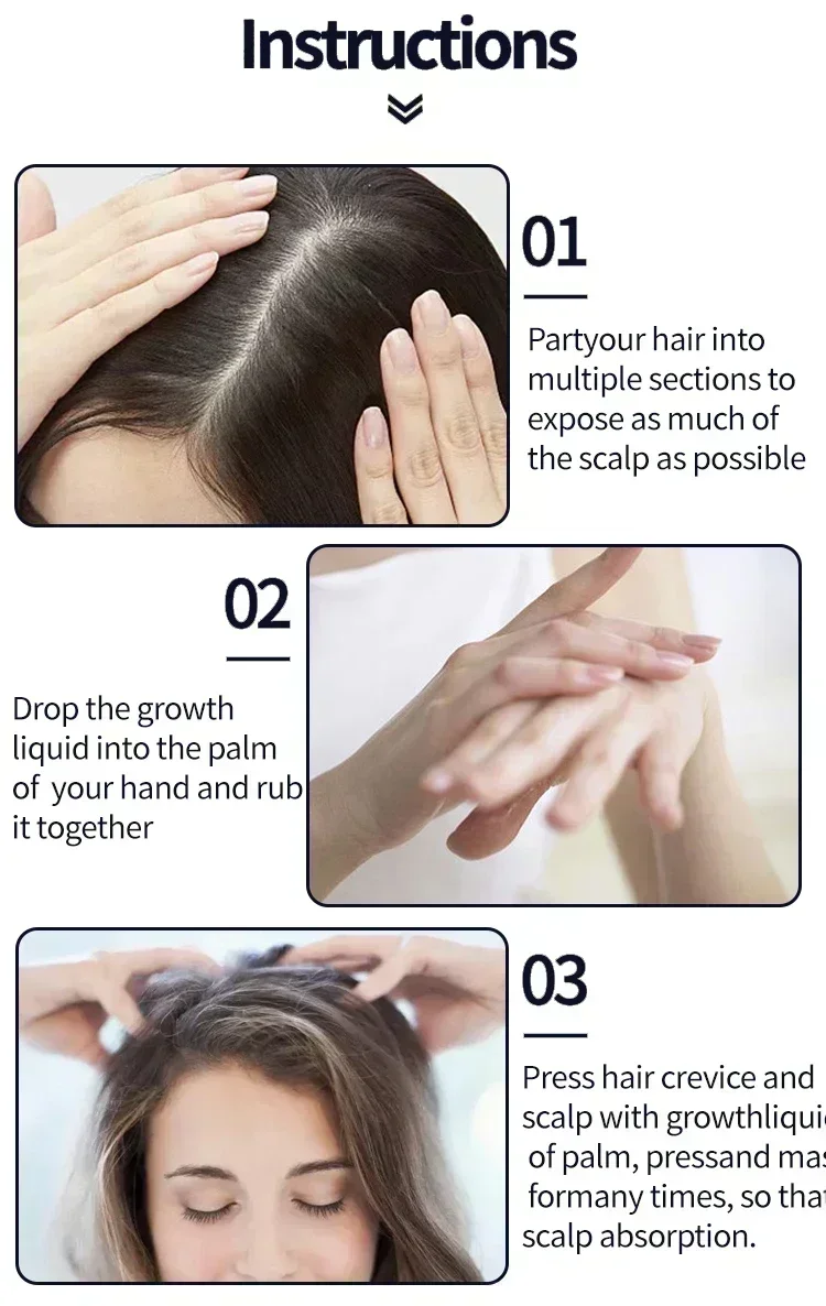 Hair Growth Oil Loss Treatment Smoothing Repair Damaged Hair Growth Products for Men Women Hair Care - Image 4