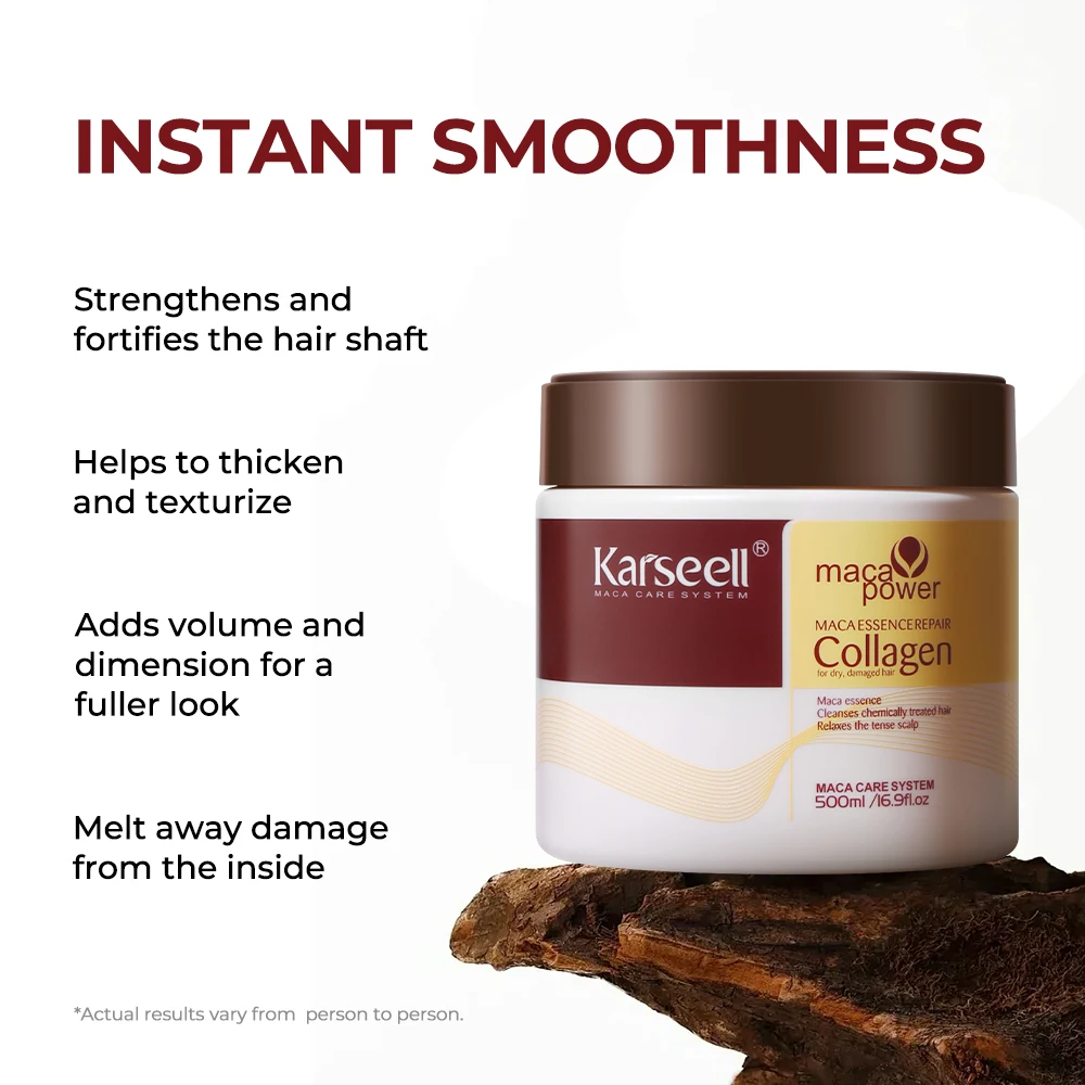 Karseell Collagen Hair Mask Deep Repair Conditioning Argan Oil Hair Treatment Essence for Dry Damaged Hair All Hair Type - Image 4