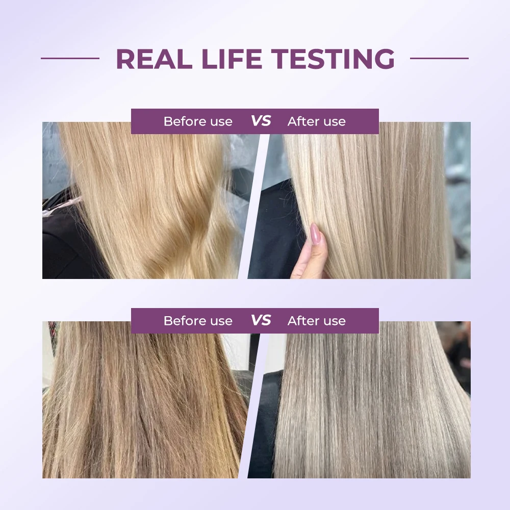 Karseell Purple Hair Mask 100ml/500ml Professional Neutralizes Brass Yellow Tones For Blonde Silver Gray Highlighted Hair - Image 5