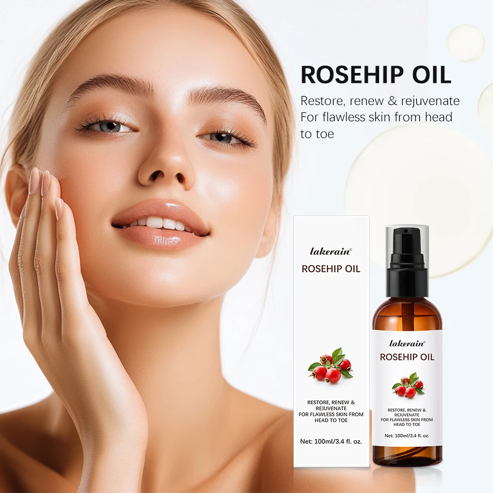 Organic Rosehip Oil Rose Hips Face Oils 30ml Fast-Absorbing Skin Care Moisturizer Face Oil Organic Rosehip Seed Oil Essence - Image 2