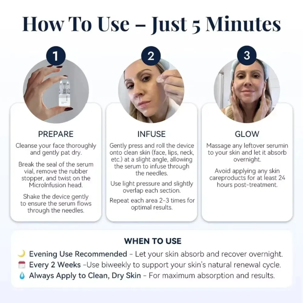 Microneedle Serum Collagen Anti-Wrinkle Essence Set Firming Pore Moisturizing Skin Skin Care Easy Absorbed ≤0.25mm - Image 6