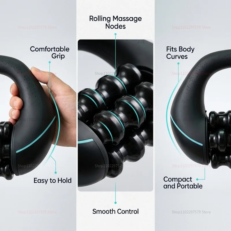 Electric handheld rolling massage for whole body muscle relaxation, roller fascia massager, silicone roller - Image 3