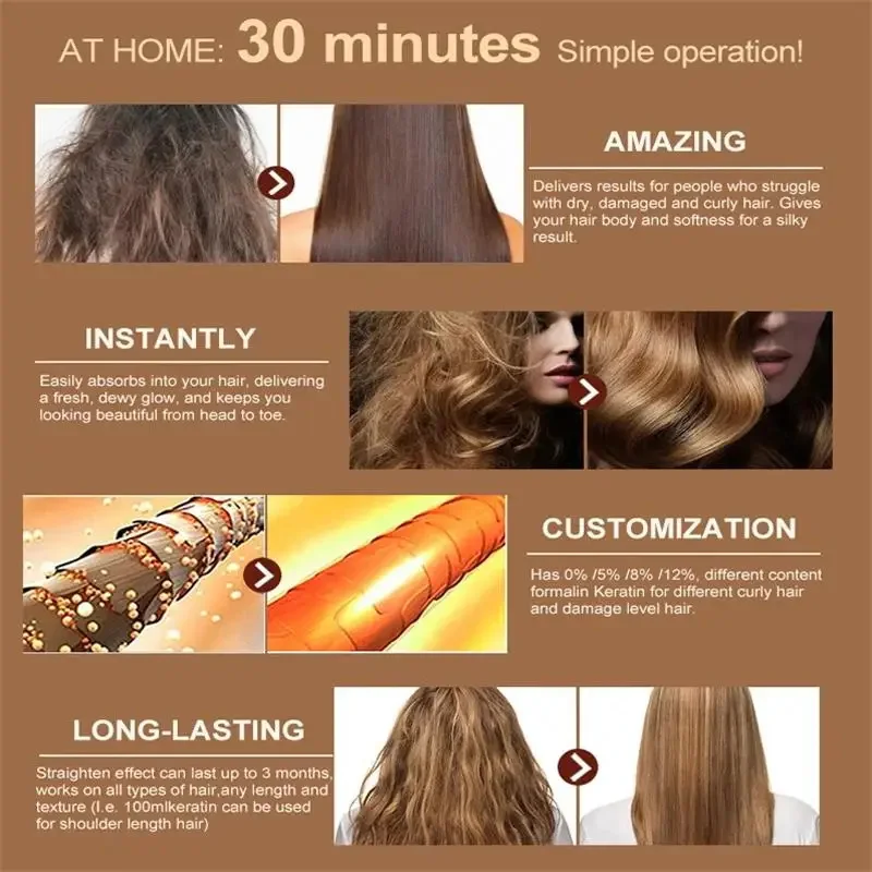 Magical Keratin Hair Mask 5 Seconds Repair Damaged Frizzy Hair Soft Smooth Shiny Nutrition Deep Moisturize Nourishing Hair Care - Image 6