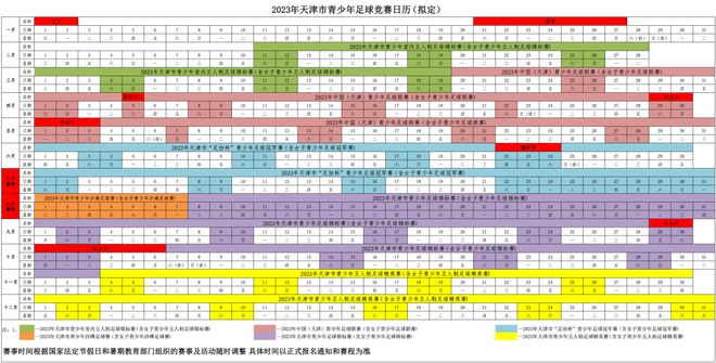 关于做好2023年天津市青少年足球赛事准备工作的通知